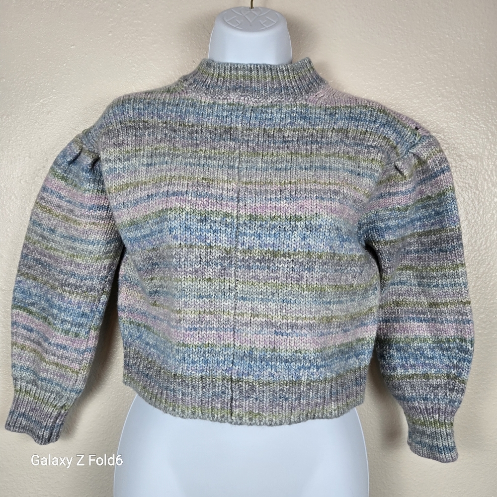 Something Navy Italy Multicolor Striped Knit Wool Blend‎ Sweater Women’s Medium